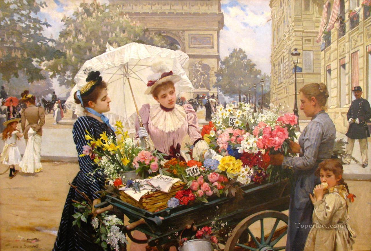 Louis Marie Schryver 7 Parisienne Oil Paintings